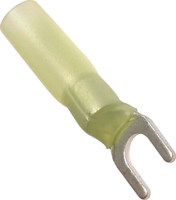 Yellow Heat Shrink Terminals (Adhesive Lined) - Fork Terminals - 205727 x25