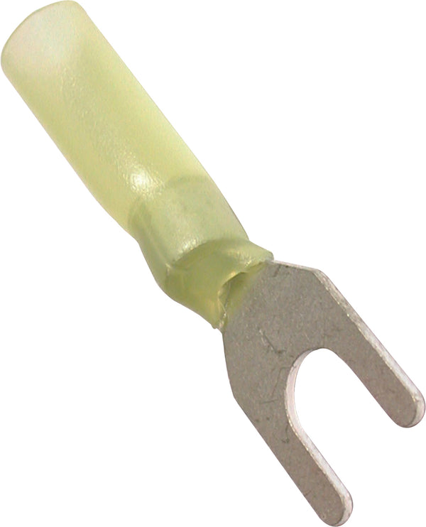 Yellow Heat Shrink Terminals (Adhesive Lined) - Fork Terminals - 205728 x25