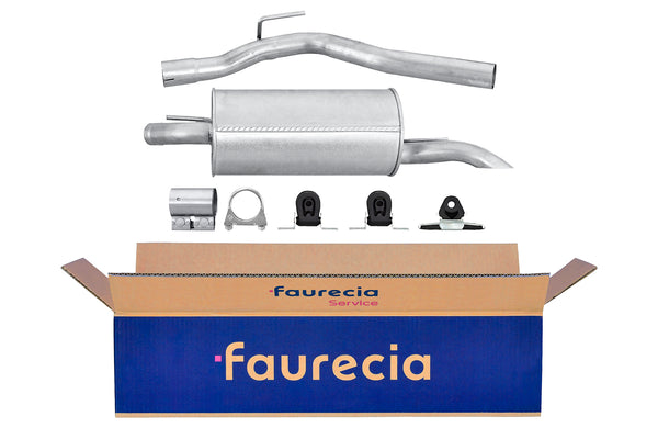 FAURECIA 8LD 366 036-681 Rear Muffler - Easy2Fit® Kit - fits VW CADDY III