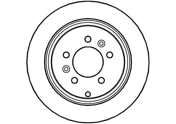 Disctech Brake Disc - Fits Peugeot, Toyota - ABD2762 - Rear Axle