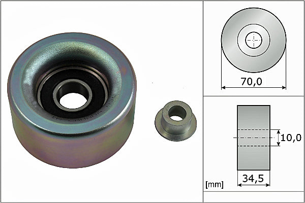 INA Deflection/Guide Pulley - V-Ribbed Belt - Part No - 532059010