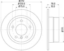 Mintex Brake Discs fits -BMW S272:5 MDC1281 (also fits other vehicles)