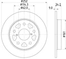Mintex Brake Discs fits -Suzuki V320:5 MDC2882C (also fits other vehicles)