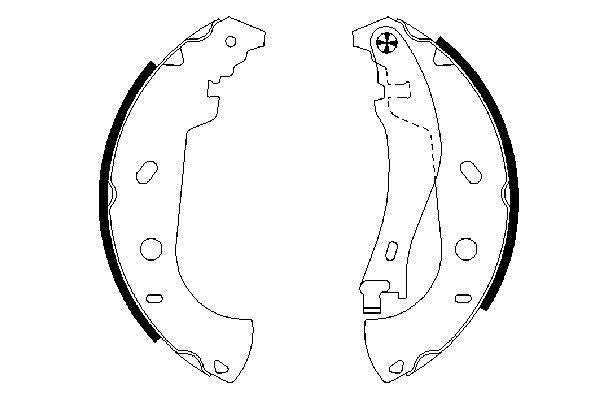 Bosch Brake Shoe Bs808 Part No - 0986487559