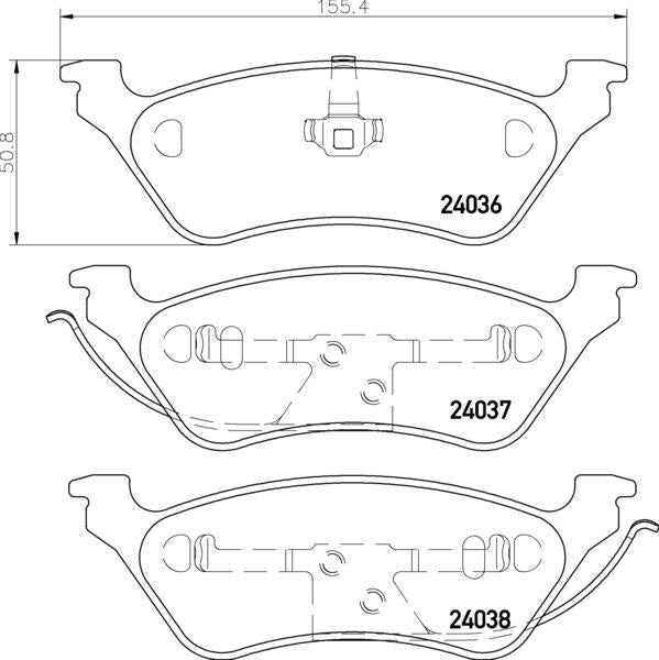 Mintex Brake Pad Set fits -Chrysler Dodge MDB2217 (also fits other vehicles)