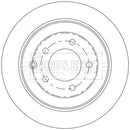 Borg & Beck Brake Disc Pair Part No -BBD5565