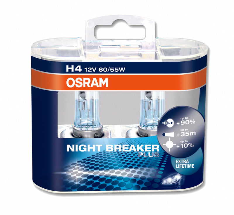 OSRAM COOL BLUE® INTENSE - H4 Cap P43t Halogen Bulbs - 224724 x2