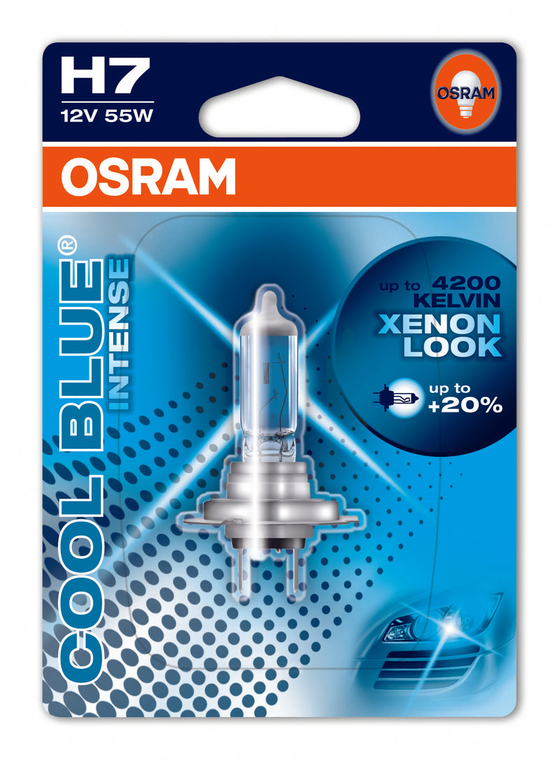 OSRAM COOL BLUE® INTENSE - 'Xenon' H7 Cap PX26d Tungsten Halogen Bulbs - 224996 x2
