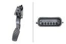 HELLA 6PV 009 978-781 Sensor, accelerator pedal position - for left-hand drive vehicles - 6-pin connec