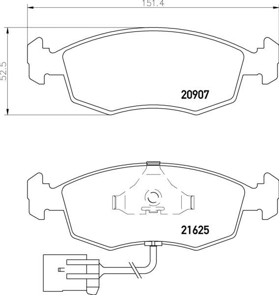 Mintex Brake Pad Set fits -Ford MDB1641 (also fits other vehicles)