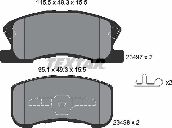 Textar Brake Pad Set - 2349701