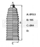 First Line Steering Gaiter Kit Part No -FSG3450