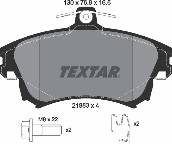 Textar Brake Pad Set - 2198304