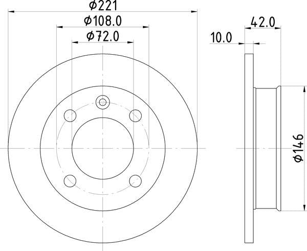 Mintex Brake Discs fits -Ford S221:4 MDC11 (also fits other vehicles)