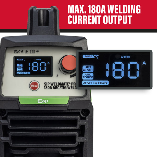 SIP WELDMATE® PRO 180A ARC/TIG Inverter Welder