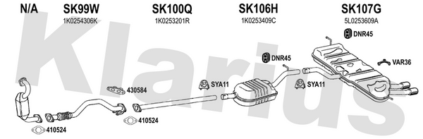 Klarius SK99W - Front Pipe  - Fits Audi A3 1.2TSi