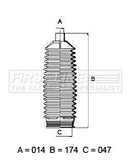 First Line Steering Gaiter Kit Part No -FSG3459