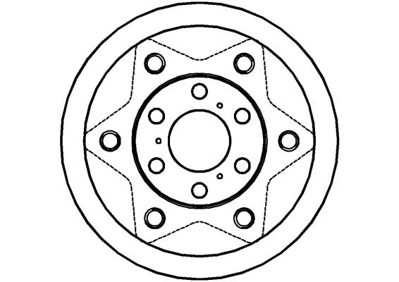 Disctech Brake Disc - Fits Alfa romeo, Mercedes-benz - ABD3444 - Front Axle