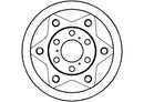 Disctech Brake Disc - Fits Alfa romeo, Mercedes-benz - ABD3444 - Front Axle