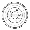 Borg & Beck Brake Drum  - BBR7036