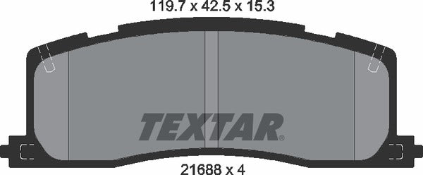 Textar Brake Pad Set - 2168801