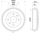 Mintex Brake Drum (Single) fits -Abarth Fiat MercedesBenz Saab Seat MBD011 (also fits other vehicles)