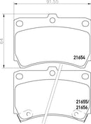 Mintex Brake Pad Set fits -Kia Mazda MDB1530 (also fits other vehicles)