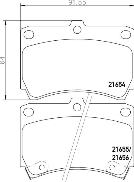 Mintex Brake Pad Set fits -Kia Mazda MDB1530 (also fits other vehicles)