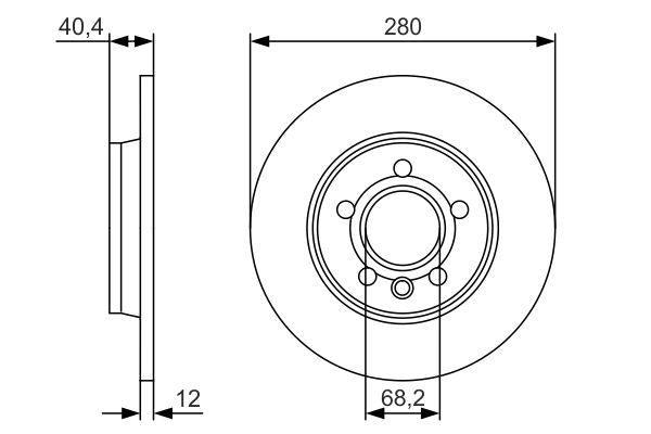 Bosch Brake Disc Pair Part No - 0986479R91