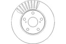 Disctech Brake Disc - Fits Nissan, Toyota - ABD2605 - Front Axle