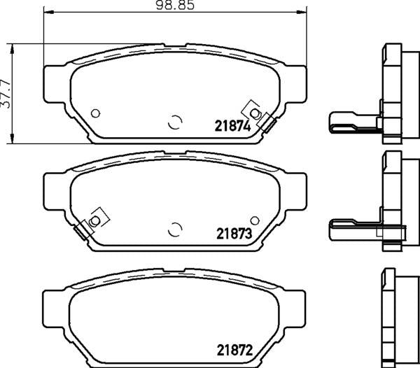 Mintex Brake Pad Set fits -Mitsubishi Proton MDB1691 (also fits other vehicles)