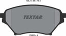 Eunos Mazda, Brake Pad Set - Textar 2386301