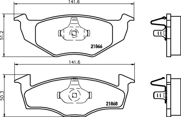 Mintex Brake Pad Set fits -Seat VW MDB1872 (also fits other vehicles)