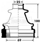 Borg & Beck Cv Joint Boot Kit Part No -BCB2902