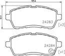 Mintex Brake Pad Set fits - MDB3972 (also fits other vehicles)