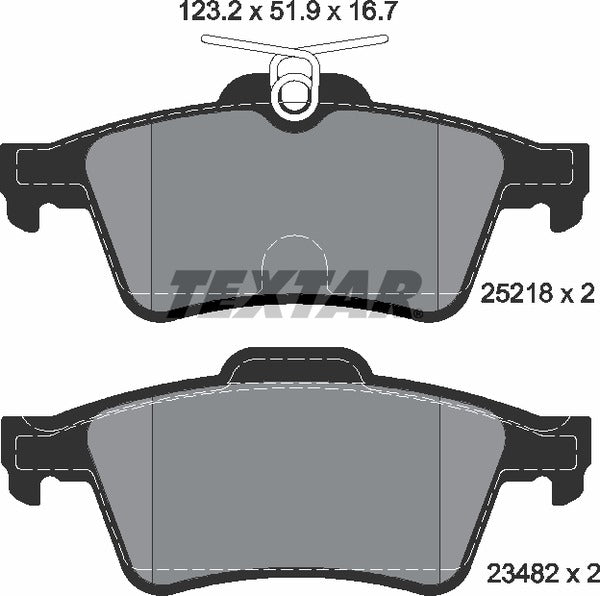 Peugeot, Brake Pad Set - Textar 2521801