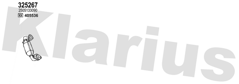 Klarius 325267 - Catalyst Type Approved  - Fits Toyota Auris 1.4i D-D4D