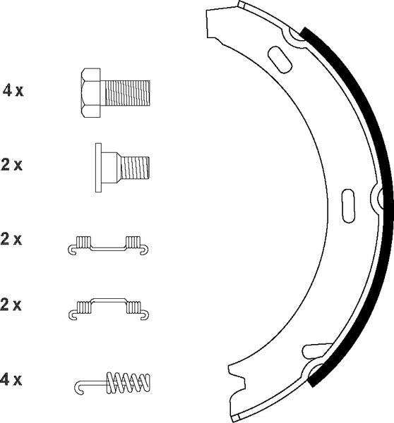 Mintex Brake Shoes fits -MercedesBenz MFR650 (also fits other vehicles)