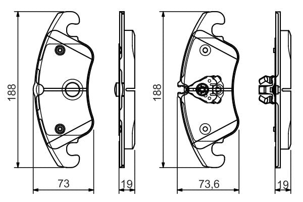Bosch Brake Pad Set BP1566 - 0986495110