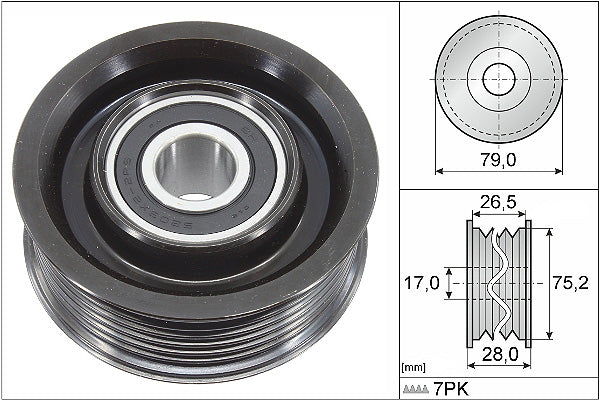 INA Deflection/Guide Pulley - V-Ribbed Belt - Part No - 532060910