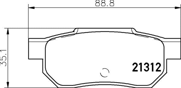 Mintex Brake Pad Set fits -ACura Honda MG Rover MDB1360 (also fits other vehicles)