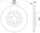 Mintex Brake Discs fits -Opel Saab Vauxhall V282:4 MDC1500C (also fits other vehicles)