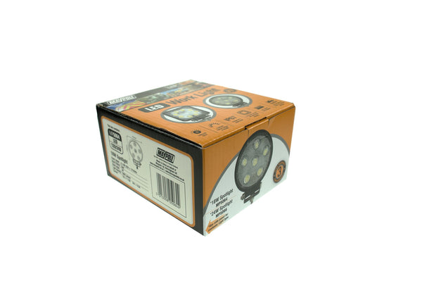 Maypole 12/24V LED Work Lamp - 6x3W 1000LM Spot IP67