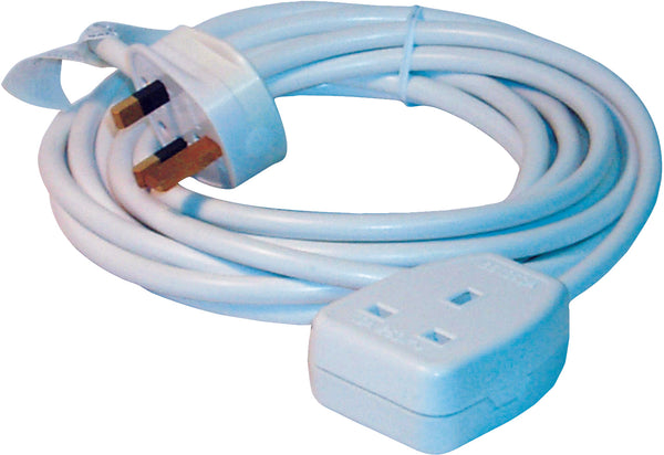 Extension Lead - Nylon - White - 265201