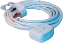 Extension Lead - Nylon - White - 265202