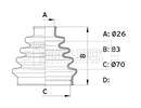 Borg & Beck Cv Joint Boot Kit Part No -BCB1005