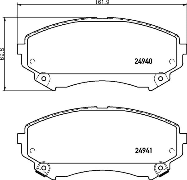 Mintex Brake Pad Set fits -Cadillac MDB3080 (also fits other vehicles)