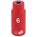 Draper 6MM VDE 1/4" Insul. Socket - 31258