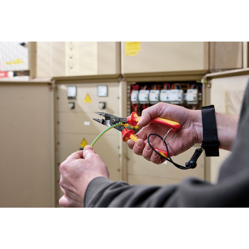 Draper XP1000® VDE Tethered 8-in-1 Electricians Pliers, 215mm