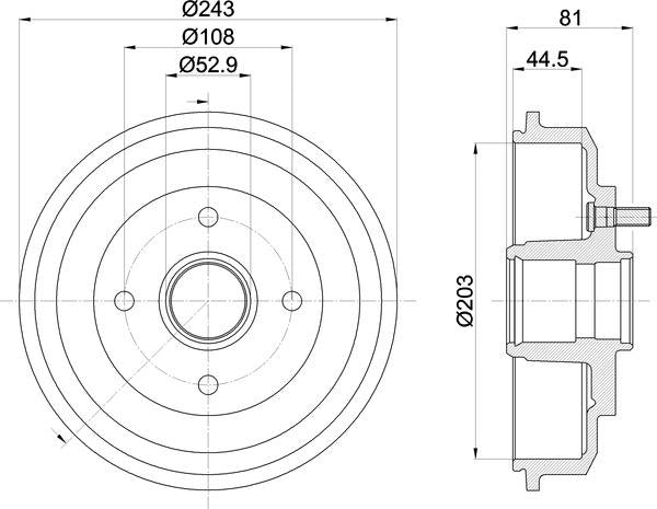 Mintex Brake Drum (Single) fits -Ford Mazda MBD305 (also fits other vehicles)